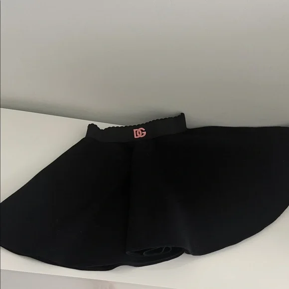 Dolce & Gabbana Black Circle Skirt with Pink Logo - Picture 1 of 2
